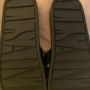 Suede slide animal print sandals
